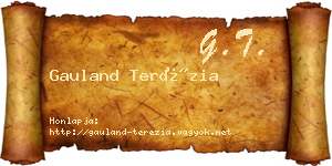 Gauland Terézia névjegykártya